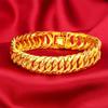 Nova pulseira de latão banhada a ouro superfície fosca pulseira boss fecho grande pulseira masculina e feminina vendas diretas da fábrica