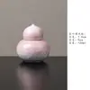 Recipiente de cerámica esmaltada de alta calidad y estéticamente agradable para té, con un diseño creativo de calabaza, sello hermético y almacenamiento portátil a prueba de humedad para té.