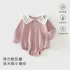 Body para Recém-Nascido Primavera e Outono Sem Mangas Macacão Triângulo para Bebê Cor Lisa Elástico Roupas para Bebê Menina Lua Cheia