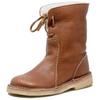 Botas de Neve Spot 2023 Inverno Novo Europeu e Americano Tamanho Grande 43 Versátil Botas de Cano Médio para Mulheres Botas Grandes de Algodão