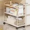 Prateleira de armazenamento sob a mesa, estante de chão móvel, estante carrinho lateral para mesa de escritório, estante de armazenamento de mochilas ao lado da mesa