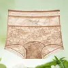 Pantis sexys de encaje de malla para mujer, talla grande, antibacterianos, sin costuras, de cintura alta, modelado ligero, ajustados a las caderas, tipo boxer
