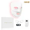 Dispositivo de Máscara de Fótons LED Luz Vermelha e Azul Silicone Máscara de Beleza Dispositivo Clareamento Fóton Rejuvenescimento Dispositivo Eletrônico de Beleza