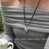 Colar de corda preta com estrela Ins New Niche Jewelry Sweet Cool Spice Chain Light Acessórios de luxo Atacado