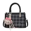Bolsa de Design de Luxo Yuezi para Mulheres 2026 Nova Versátil Transversal Pequena Quadrada Bolsa de Mão Xadrez da Moda de Luxo Leve