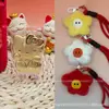 Colgante de oro puro 999 de Hello Kitty, serie de flores de peluche Sanrio con cordón, un regalo promocional para joyerías