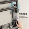 Estante para Toallas con Ventosa Baño Estante de Almacenamiento sin Taladro Barra Colgante Integrada Almacenamiento para Inodoro Estante para Toallas de Baño