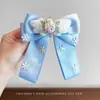 Novo Conjunto de Acessórios de Cabelo Princesa do Gelo Azul Asas de Anjo Laço Presilhas BB Elásticos Combinação Acessórios de Cabelo para Meninas