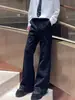 Fornecido diretamente pelo fabricante, calça masculina preta micro-flare, novo estilo de nicho com design de céu estrelado e respingos de tinta, calça casual de alta qualidade