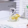 Adornos de cisne de cristal de alta calidad al por mayor, artesanías de cisne de cristal para amantes, regalos de boda creativos.