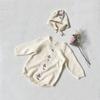 Roupas de Bebê Outono e Inverno Suéter Bordado com Flores Macacão Roupas para Recém-nascidos Suéter de Algodão Classe A para Bebê Roupa para Engatinhar