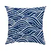 Funda de almohada de la serie de verano Oceánica, de venta caliente transfronteriza, con estampado de faro y ancla marina, Funda de cojín para regalo, Personalización al por mayor