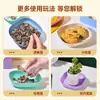 Novedad Plato para Escupir Huesos Estilo Japonés Creativo Plato para Escupir Huesos Doméstico Plato Pequeño de Plástico Caja de Almacenamiento Linda Plato para Comida con Base