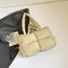 Bolsa Tote de Algodão com Penas Shuai Mi Home para Mulheres, Bolsa de Ombro Leve de Grande Capacidade, Bolsa de Mão Casual para o Dia a Dia
