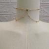 Moda europeia e americana personalizada flash diamante corpo corrente sexy peito corrente colar jóias feminino praia foto roupas acessórios