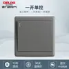 Panel de Tomas Delixi, Gris, Uso Doméstico, Tipo 86, Instalación Empotrada, Doble Control, Un Interruptor, Cinco Tomas, Dos Interruptores, Multicontacto, Tres Tomas, Siete Tomas