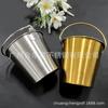 Cubo Pequeño de Acero Inoxidable 304 de Uso Comercial para Restaurante, Cubo de Almacenamiento Engrosado Estilo Coreano para Mesa, Cubo Pequeño para Hielo, Vajilla