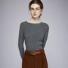 Suéter Caxemira Modelador Sem Costura para Mulheres, Gola Redonda, Ajuste Slim, Quente Suéter Interno, Outono e Inverno Justo Tricotado Uma Linha Suéter Base