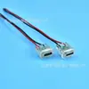 Soquete Fêmea Tipo-C Transparente com Luz Cabo 2P 24AWG Lanterna de Camping Conector de Carregamento Porta C Carregamento