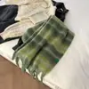 Bufanda Gruesa Cálida para Mujer en Invierno, Bufanda de Mohair Verde de Gama Alta Imitación Cachemir, Alargada Suave y Cera Pareja