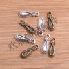 2020 nuevo 8 * 21 mm 2 colores DIY aleación de zinc accesorios de joyería colgante de mazo gotas de agua pequeño colgante de flor