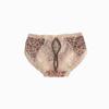 Jiaozi Yuye * Ropa interior de encaje con estampado de leopardo de nuevo estilo para mujer, deseo puro hueco transpirable entrepierna de algodón puro sexy bragas para dama