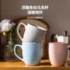 Taza Rayada Vertical en Relieve Taza de Cerámica Taza de Agua para el Hogar Taza de Café para la Oficina Porcelana Blanca de Lujo Ligero Raya Morandi