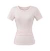 Ropa de Mujer al por Mayor para Exportación Transfronteriza 2025 Verano Estilo Europeo y Americano Cuello Redondo Manga Corta Color Puro Slim Camiseta Tops para Mujer Z625283