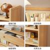 Estantería de Escritorio Sencilla para Dormitorio Estante de Almacenamiento Multicapa Organizador de Escritorio para Estudiantes en Casa Estante con Cajón de Madera Maciza