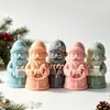 Jiahui Mei Velas Aromáticas de Papai Noel Transfronteiriças Molde de Silicone Vela Artesanal de Natal DIY Ornamento