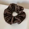 Lazo para el pelo de lunares grandes de doble capa estilo coreano Anillo elegante para el pelo Cuerda de tela clásica para el pelo Scrunchie Accesorio para el pelo Estilo nuevo