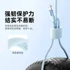 Cabo de Dados Azul Velocidade Super Rápida 120W Três em Um, Cabo de Carregamento Trançado Um para Três, Adequado para Apple, Huawei e Android