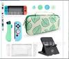 Accesorios para Nintendo Switch Set de Neceser Funda de Silicona Carcasa Protectora Película Templada Tapa de Silicona Caja para Tarjetas