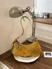 Bolsa de ombro feminina de nicho transfronteiriça estilo vintage moderna, bolsa de ombro texturizada versátil para o verão, estilo bolinho