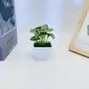 Película de Serigrafia Folha de 8 Folhas Transfronteiriça Planta Verde em Vaso Decoração Interna para Casa Vaso de Flores de Plástico Decoração de Entrada Varanda Ornamentos