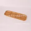 Bandeja rectangular de madera de bambú, bandeja para té, bandeja para frutas, bandeja creativa para refrigerios con cuencos y platos cuadrados de cerámica, venta al por mayor