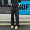 Pantalones casuales rectos de moda, pantalones acampanados de otoño estilo americano, pantalones deportivos versátiles para exteriores de color azul marino de secado rápido para hombre