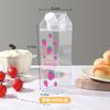 Taza de Leche Transparente 1L Taza Cuadrada para Jugo Botella para Té de Leche 500ml Venta Caliente Taza de Leche de Plástico Venta al por Mayor Caliente Transfronteriza