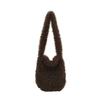 Bolsas de Pelúcia da Moda, Novos Estilos de Outono, Bolsas de Ombro com Design de Nicho Tendência, Bolsas Transversais de Grande Capacidade para o Dia a Dia