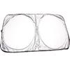 Parasol Doble Bucle para Coche Parabrisas Delantero Parasol para Coche Tela con Recubrimiento Plateado Protector Solar Visera Retráctil Portátil Sol Grande