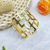 Anillo de servilleta dorado anillo de servilleta de metal hotel de lujo restaurante occidental anillo de servilleta festivo decoración de fiesta