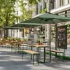 Conjunto de Mesa e Cadeiras Redondas para Parque ao Ar Livre Cadeira de Lazer Integrada Cadeira Pública de Descanso para Comunidade Conjunto de Mesa e Cadeiras para Pátio e Terraço