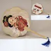 Souvenirs Culturales y Creativos Emblemáticos de Xi'An, Abanicos Redondos de Estilo Antiguo, Abanicos de Laca, Abanicos Publicitarios con Logo de Tendencia Nacional para Registro en la Dinastía Han
