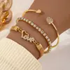Venda Quente Transfronteiriça Moda Simples Símbolo do Infinito Design Conjunto de 3 Peças de Pulseiras Criativas Pulseira de Figura Oito Joias para Menina