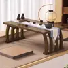 Mesa de Mirador para Uso Doméstico, Mesa Baja Curva Estilo Antiguo para Comer y Estudiar, Mesa Pequeña Tradicional China, Tatami Estilo Zen