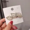 Pinza para el pelo estilo ins de mariposa con circonita para mujer, pinza lateral larga y elegante con borla de pedrería, versión coreana popular de pinza lateral para el pelo
