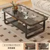 Mesa de Centro para Sala de Estar, Mesa Pequena Doméstica Móvel, Vidro, Estilo Moderno Simples, Novo Modelo 2026, Mesa de Centro para Sofá de Apartamento Pequeno