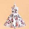 Amazon cross-border meninas vestido processamento personalizado impresso forjado vestido vestido passarela fábrica de trajes oem