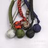 Chaveiro Bola de Autodefesa Paracord para Exterior Bola de Aço Bola Chave Bola Punho de Macaco Trançado Leque Estilo Colorido