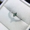 Anillo Popular de Turmalina Natural al por Mayor de Fábrica Plata S925 Incrustado Piedra Principal 3*6 Joyería de Lujo Venta Directa de Fábrica